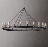 Vintage Round Outdoor Chandelier - YhLamps